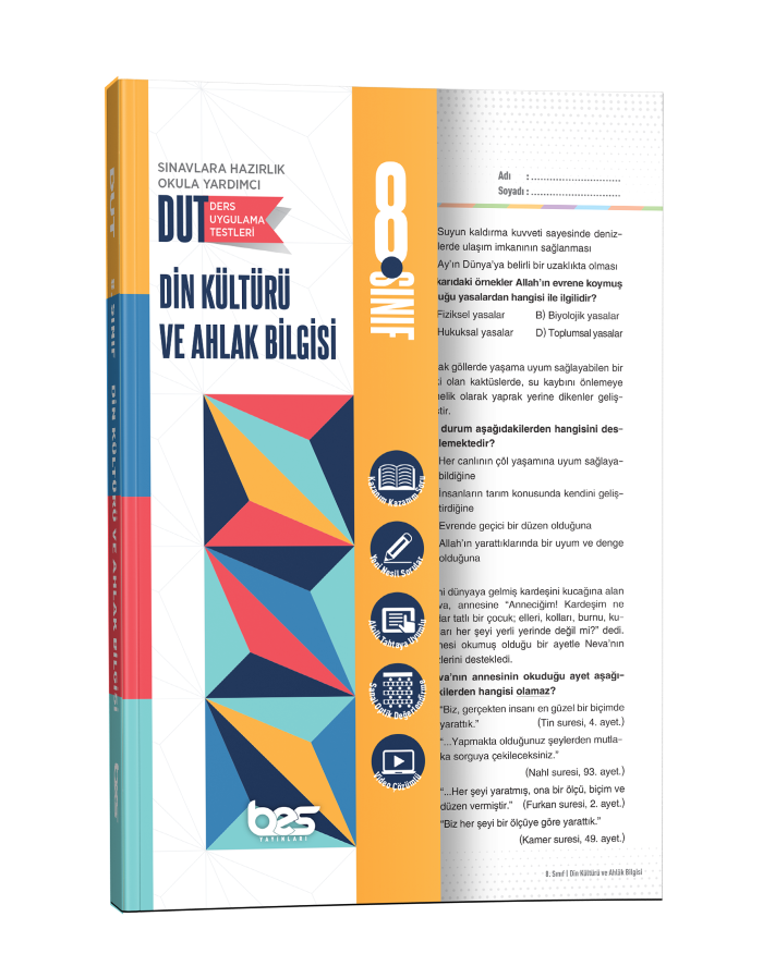 BES DUT 08.SINIF UYGULAMA TESTİ DİN KÜLT - 2026-27